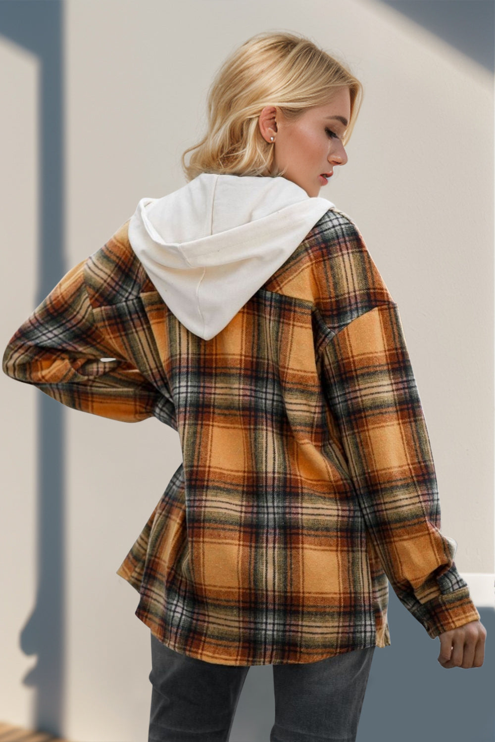 Plaid Hooded Shacket